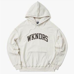 WKNDRS White Arch Logo Hoodie Sweatshirt Medium Small